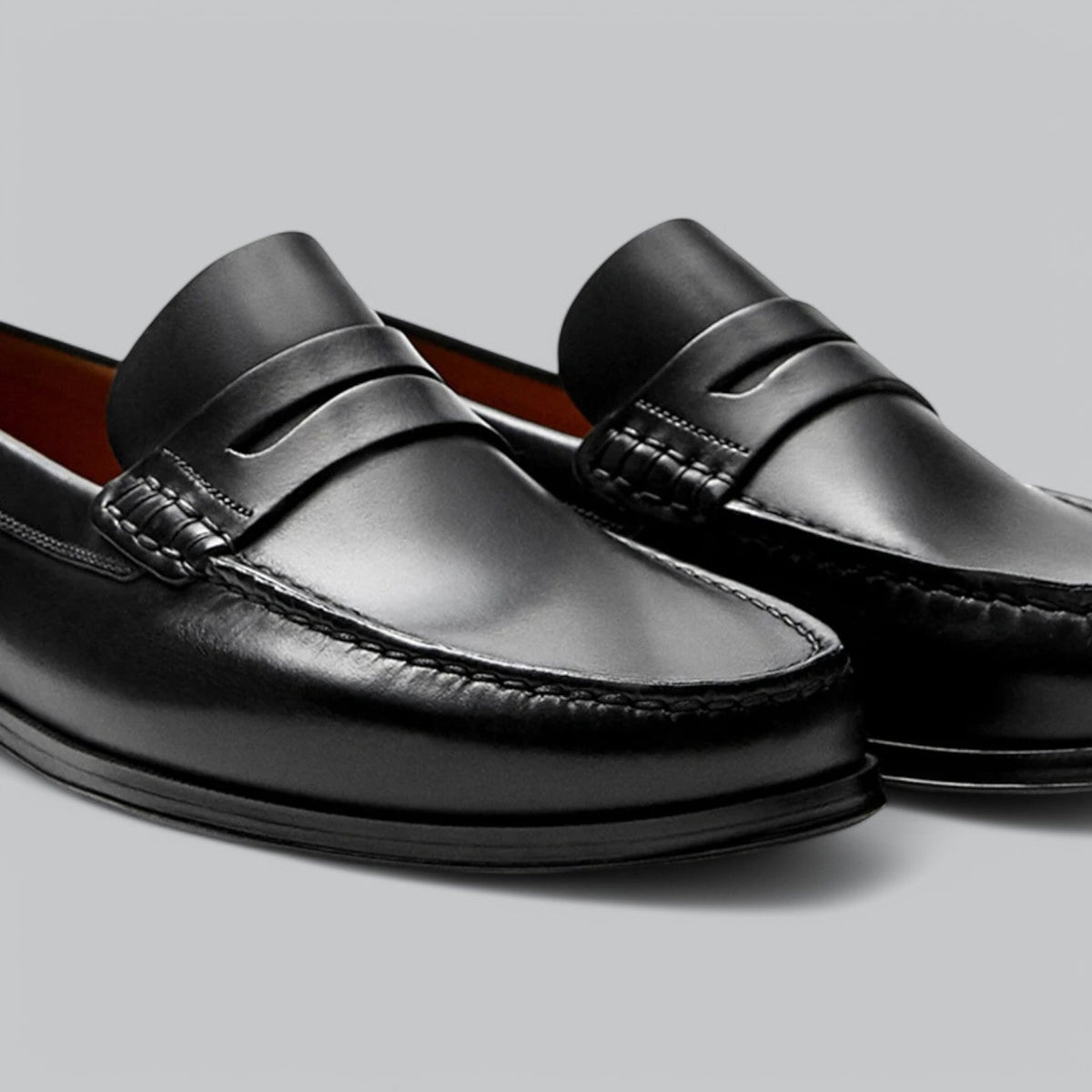 Men’s Leather Penny Loafers – Classic Slip-On Formal Shoes