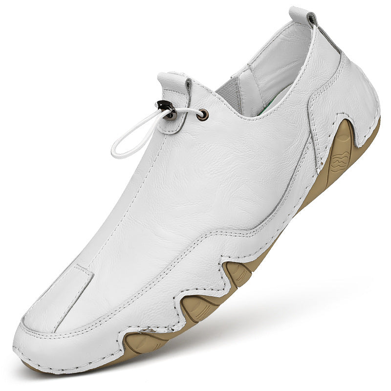 Men's Orthopedic Leather Single-Lace Low-Top Sneakers