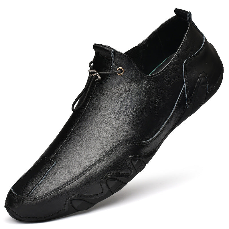 Men's Orthopedic Leather Single-Lace Low-Top Sneakers