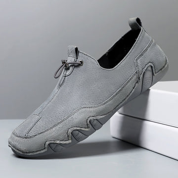 Men's Orthopedic Leather Single-Lace Low-Top Sneakers