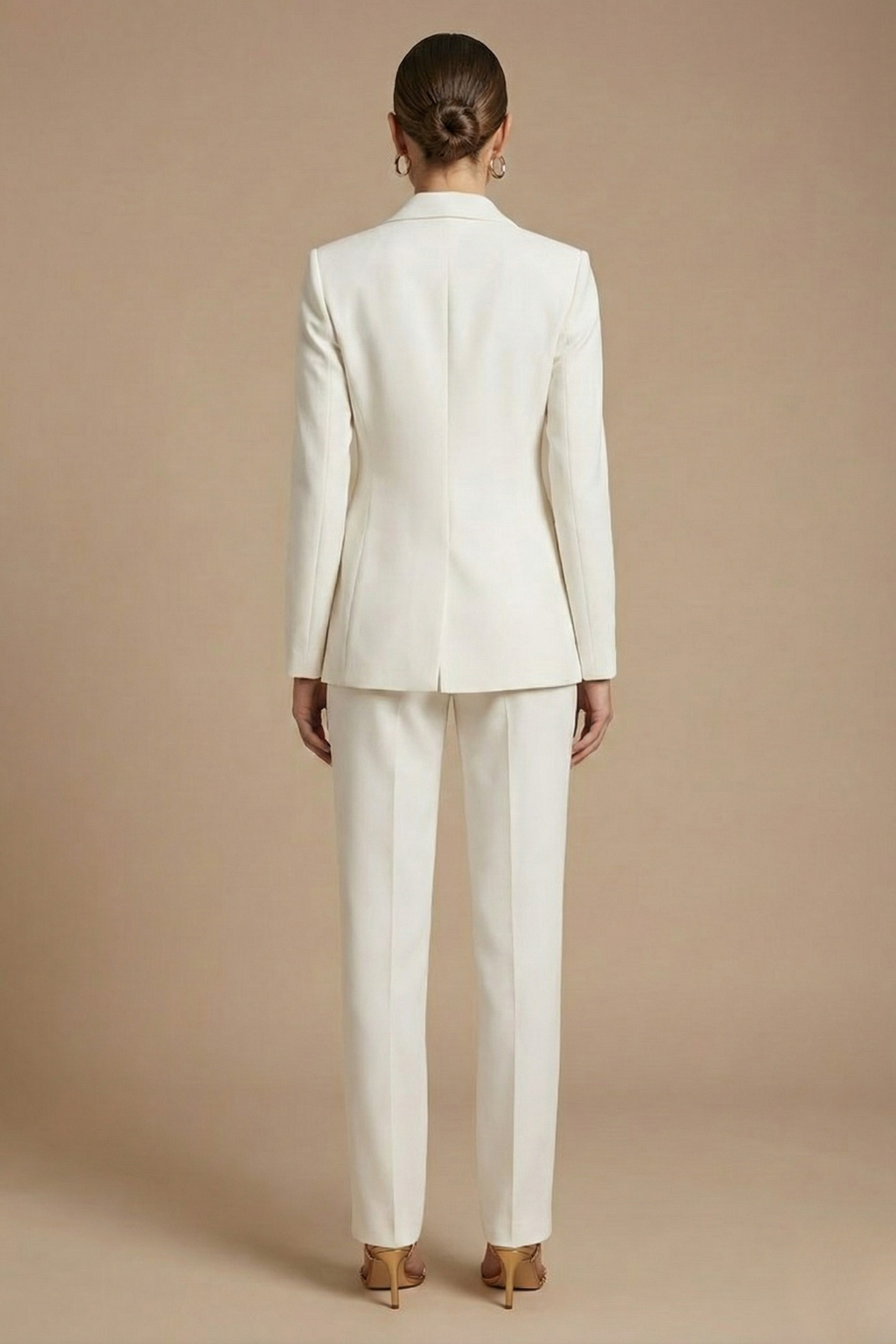 Women's Tailored Blazer & Wide-Leg Pants Two Piece Set