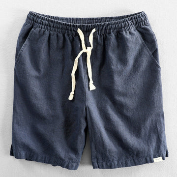 Men's Elastic Waist Drawstring Shorts - Side Pockets