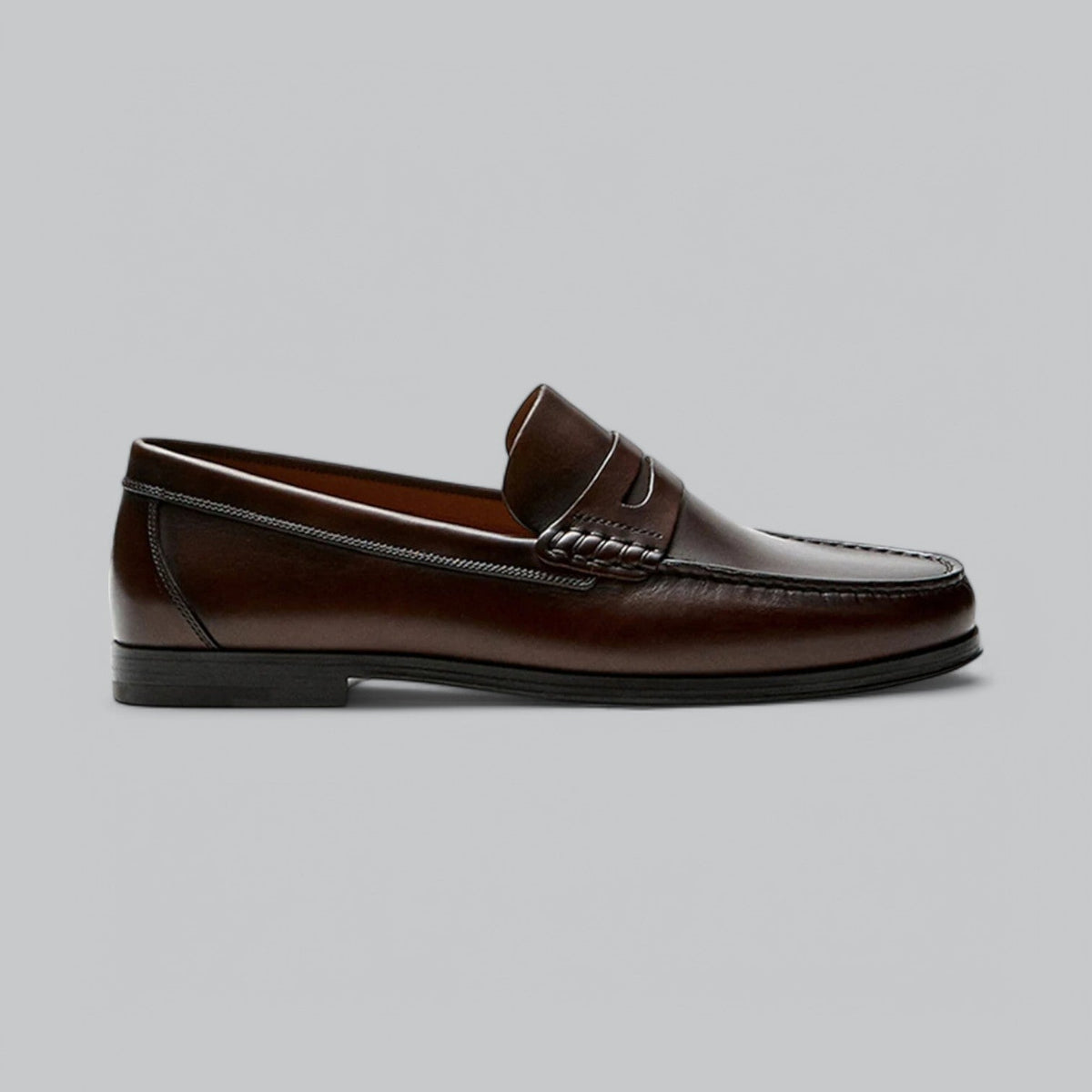 Men’s Leather Penny Loafers – Classic Slip-On Formal Shoes