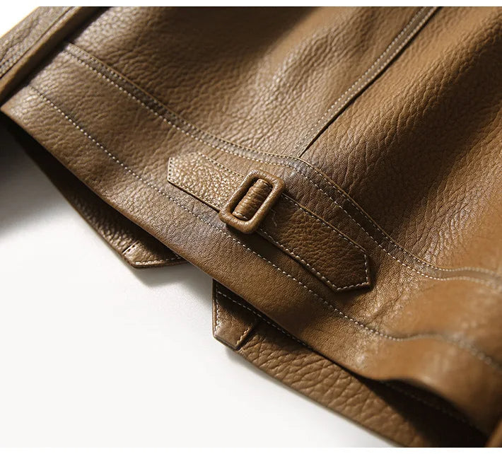 Women's Cropped Jacket - Notch Lapel Button Front Topstitched