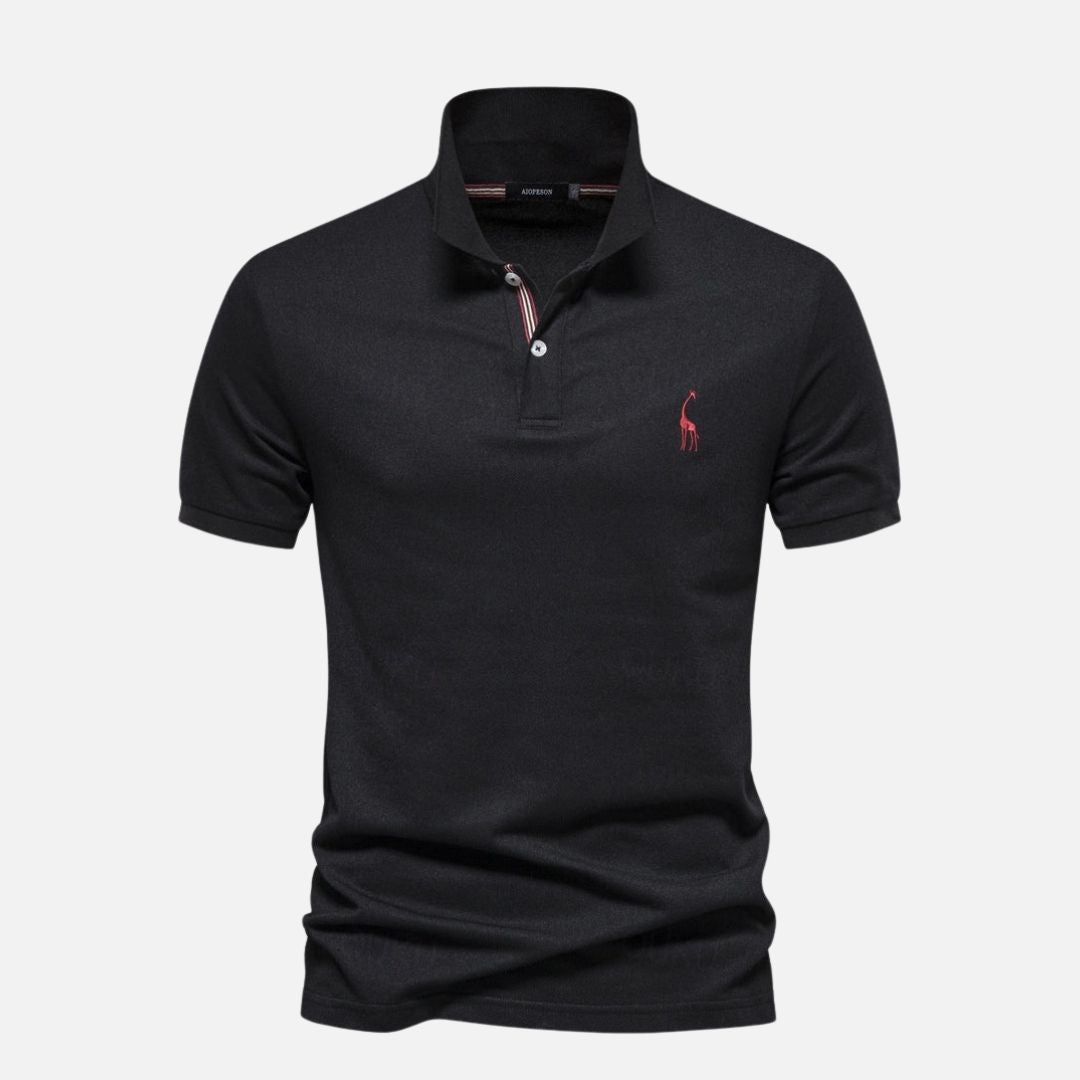 Men's Polo Shirt Short Sleeve with Embroidered Motif