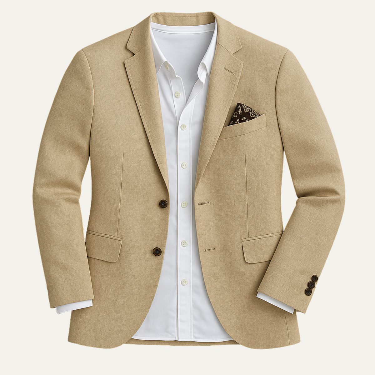 Men's Slim Fit Blazer with Notch Lapel and Chest Pocket