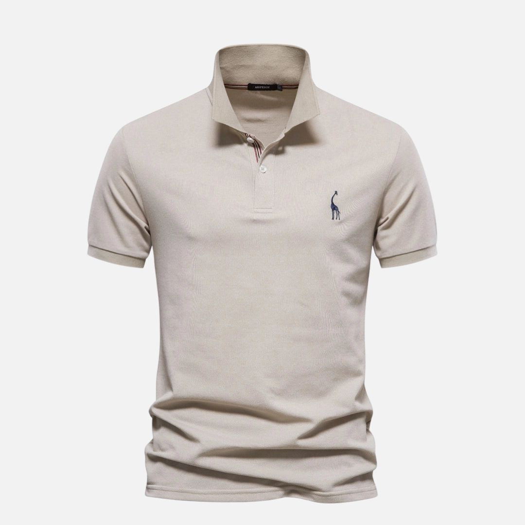 Men's Polo Shirt Short Sleeve with Embroidered Motif
