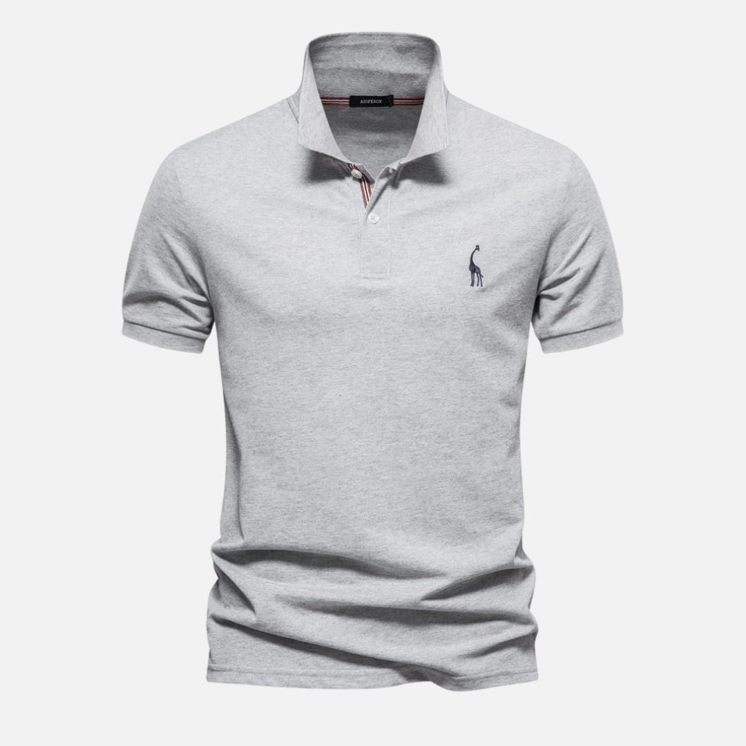 Men's Polo Shirt Short Sleeve with Embroidered Motif