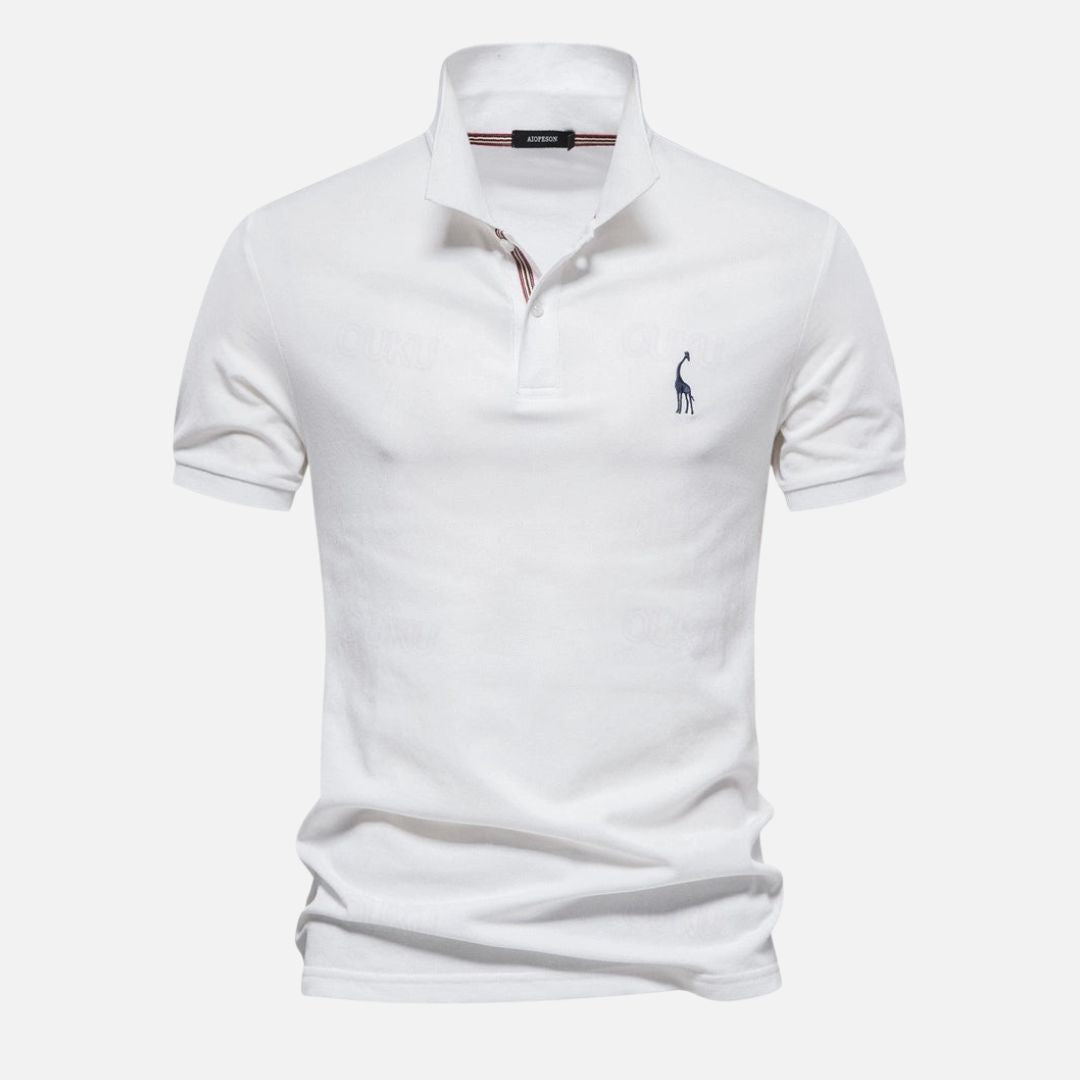 Men's Polo Shirt Short Sleeve with Embroidered Motif