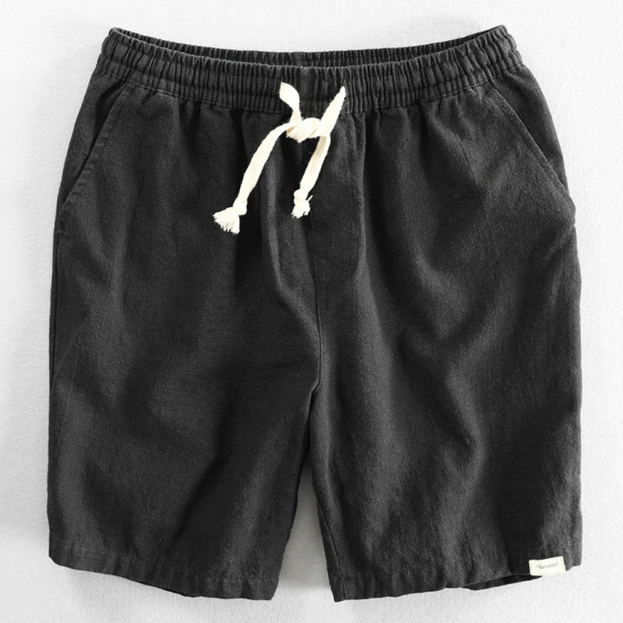 Men's Elastic Waist Drawstring Shorts - Side Pockets