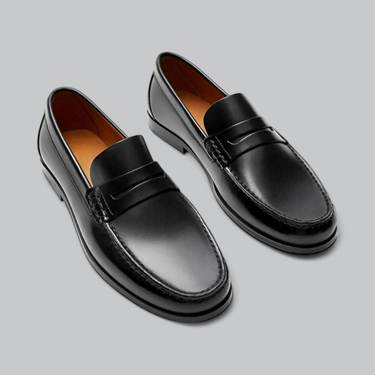 Men’s Leather Penny Loafers – Classic Slip-On Formal Shoes