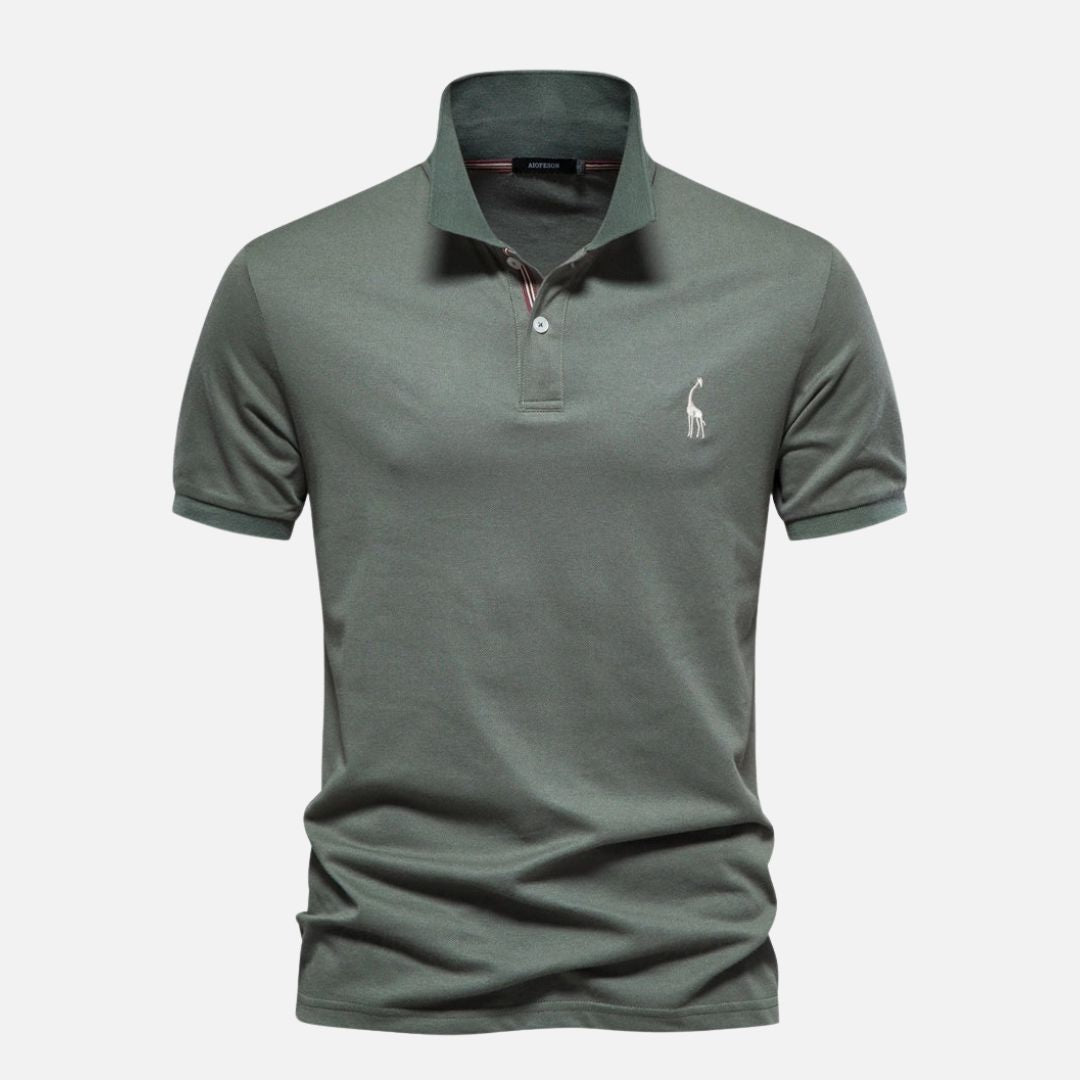 Men's Polo Shirt Short Sleeve with Embroidered Motif