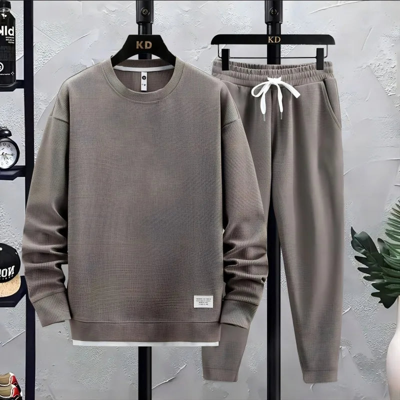 Men's Two Piece Set - Crew Neck Jumper and Jogger Pants