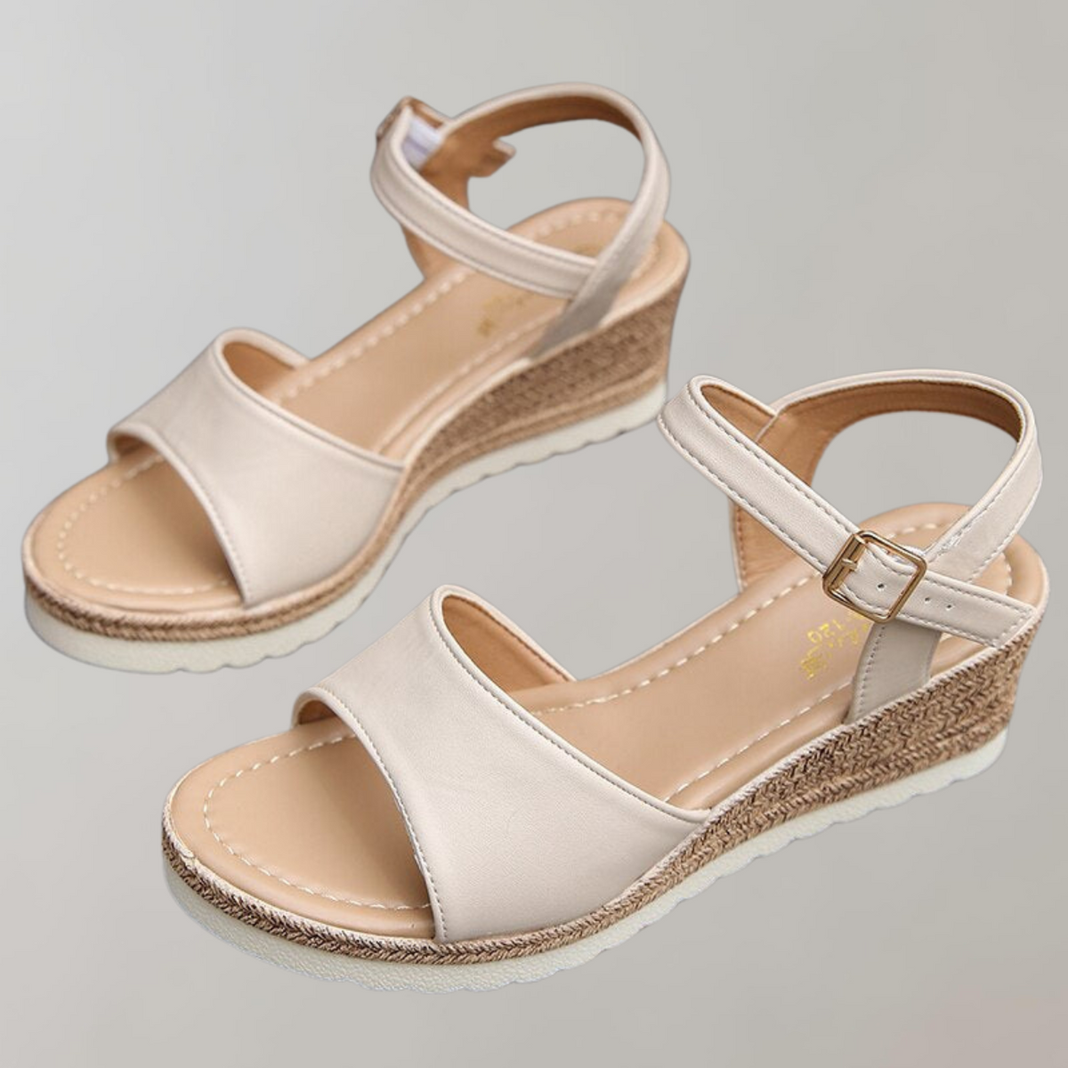 Women's Orthopedic Wedge Sandals - Adjustable Ankle Straps