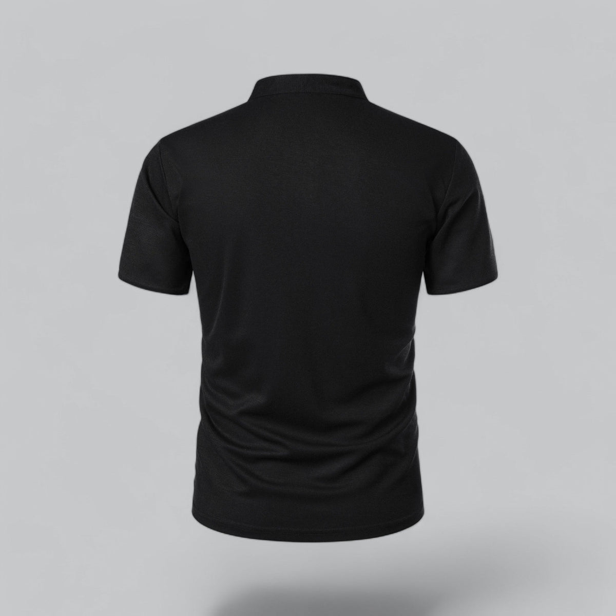 Men's Polo Shirt - Stand Collar Short Sleeve Contrast Trim