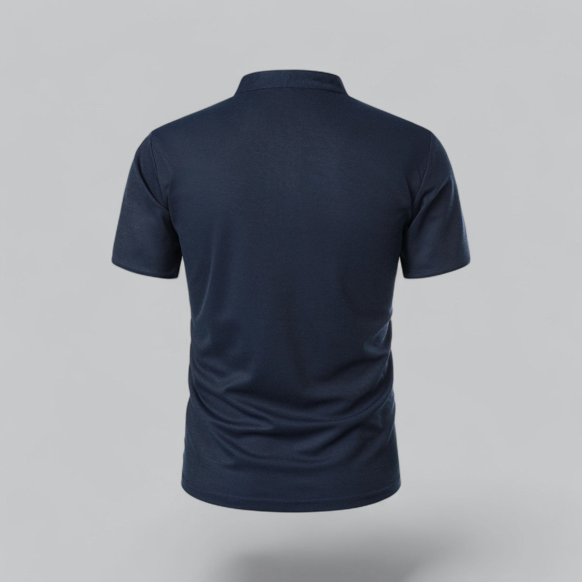 Men's Polo Shirt - Stand Collar Short Sleeve Contrast Trim