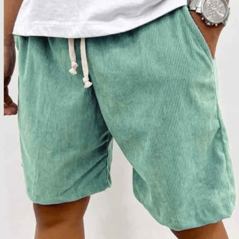 Men's Corduroy Shorts - Elasticated Drawstring Waist