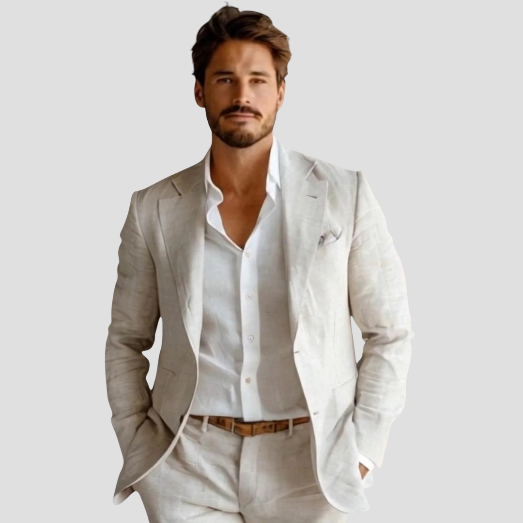 Men's Blazer - Notch Lapel Single-Breasted Chest Pocket
