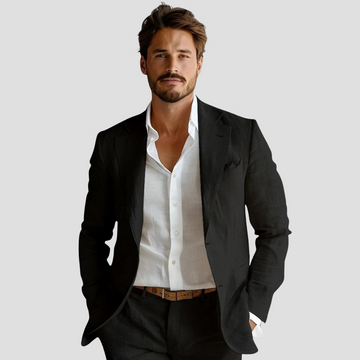 Men's Blazer - Notch Lapel Single-Breasted Chest Pocket