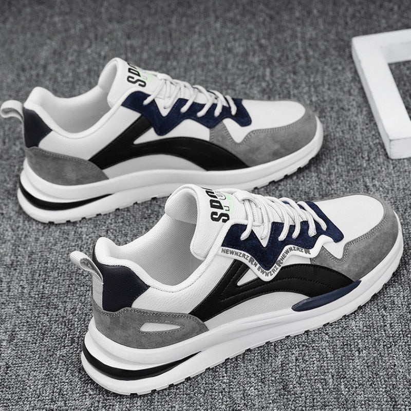 Men's Sneakers - Lace Up Colour Block - Chunky Sole Casual Shoe