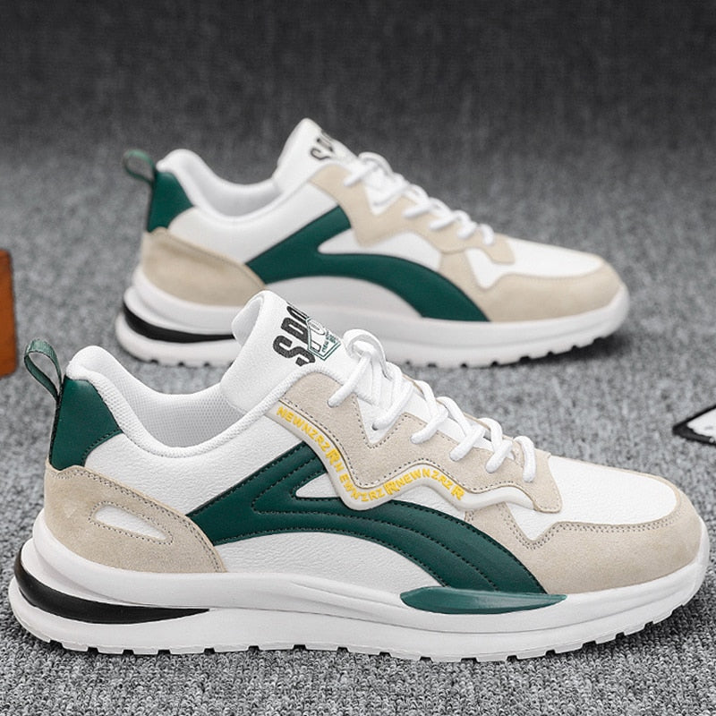 Men's Sneakers - Lace Up Colour Block - Chunky Sole Casual Shoe