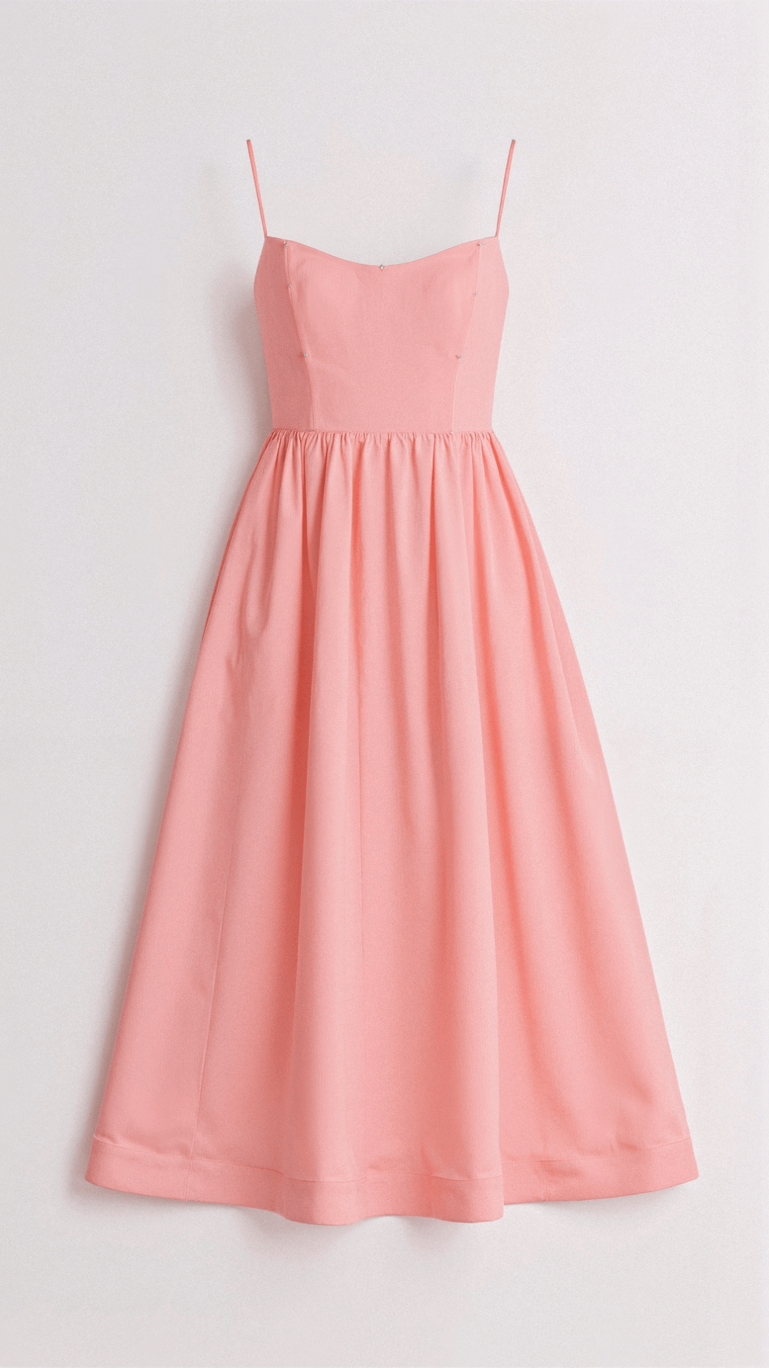 Women’s A Line Midi Dress with Spaghetti Straps