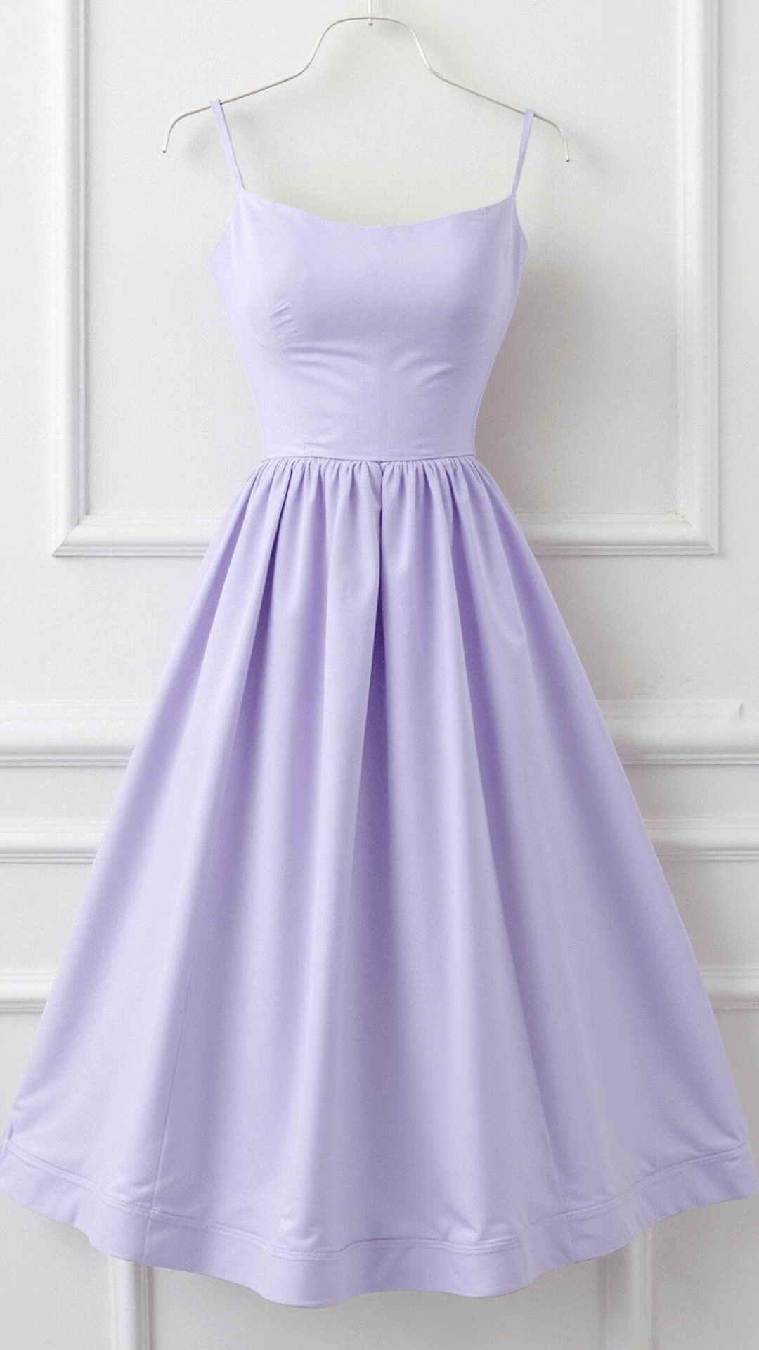 Women’s A Line Midi Dress with Spaghetti Straps