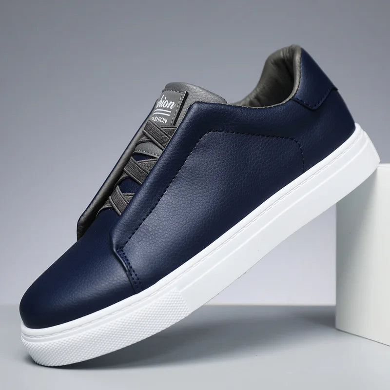 Men's Slip-On Low-Top Sneakers with Elastic Panels