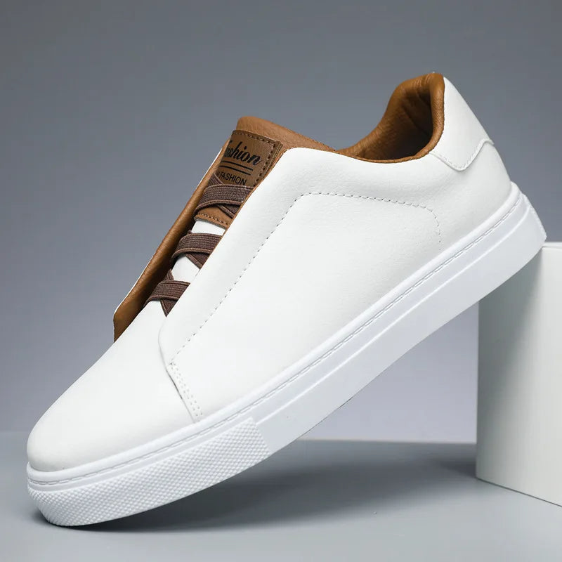 Men's Slip-On Low-Top Sneakers with Elastic Panels