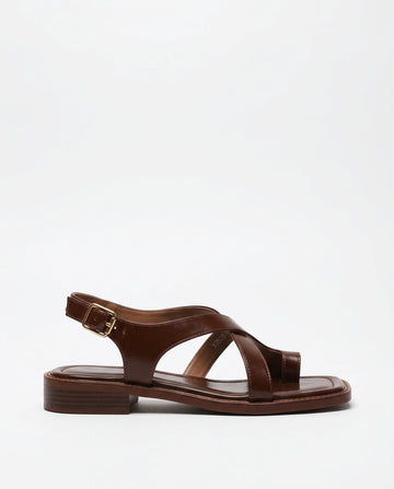 Women's Cross Strap Slingback Sandals - Buckle Closure