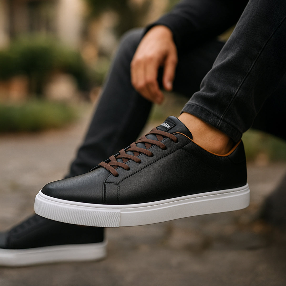 Men's Slip-On Low-Top Sneakers with Elastic Panels