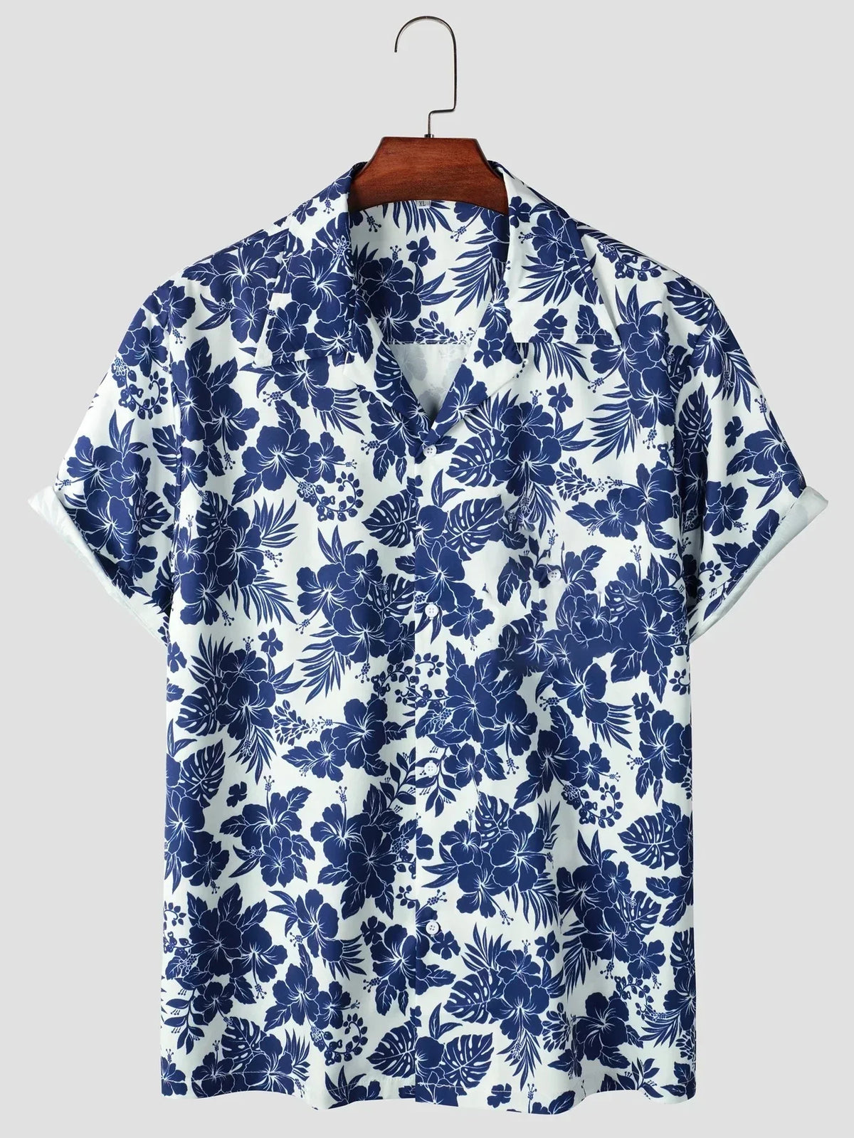 Men's Hawaiian Shirt - Short Sleeve Button Up Printed Camp Collar