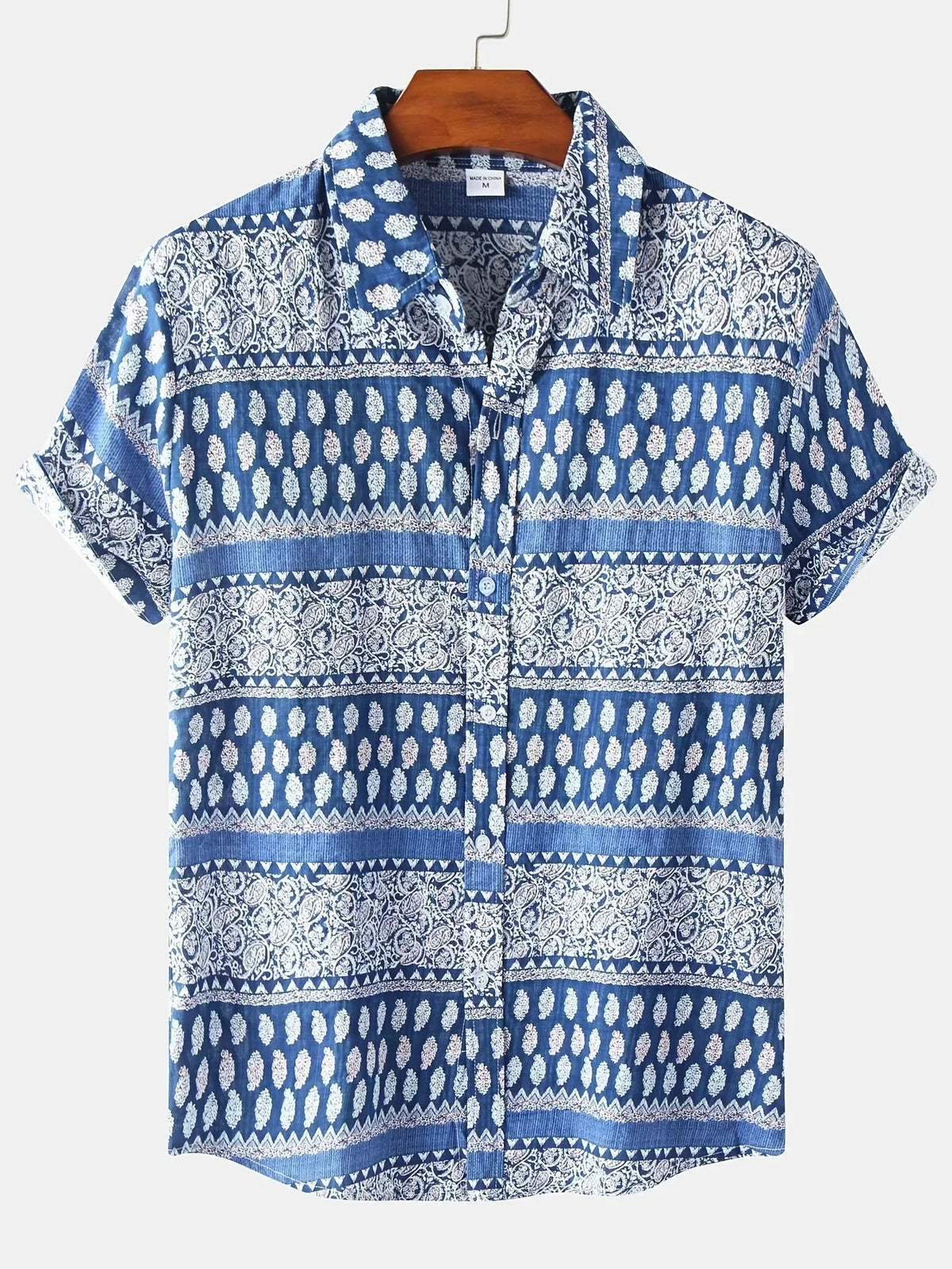 Men's Hawaiian Shirt - Short Sleeve Button Up Printed Camp Collar