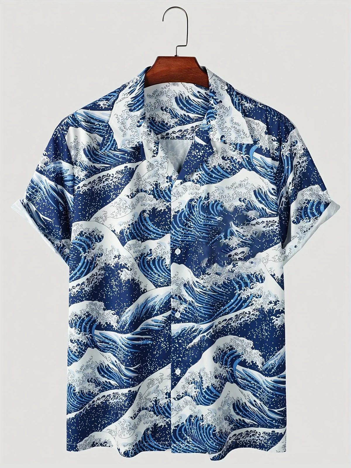 Men's Hawaiian Shirt - Short Sleeve Button Up Printed Camp Collar